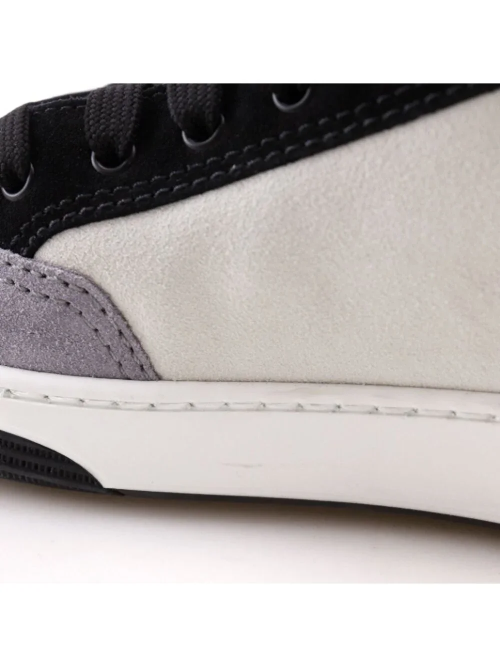 Chanel Logo Suede Gray Sneakers